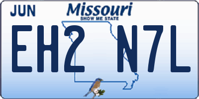 MO license plate EH2N7L