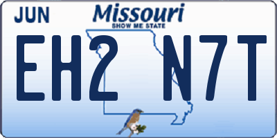 MO license plate EH2N7T