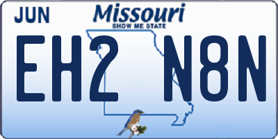 MO license plate EH2N8N