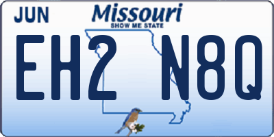 MO license plate EH2N8Q
