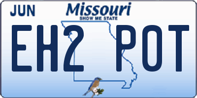 MO license plate EH2P0T