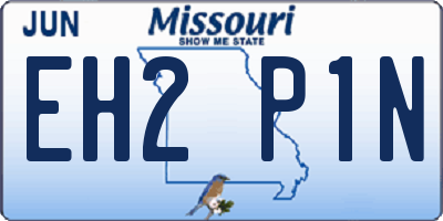 MO license plate EH2P1N