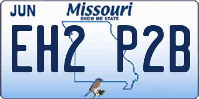 MO license plate EH2P2B