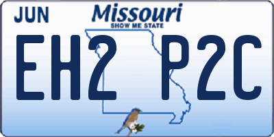 MO license plate EH2P2C
