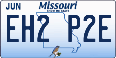 MO license plate EH2P2E