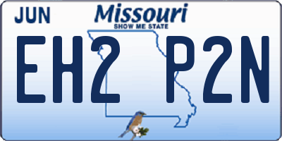 MO license plate EH2P2N