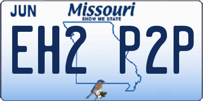 MO license plate EH2P2P
