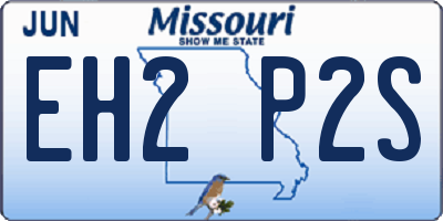 MO license plate EH2P2S