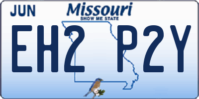 MO license plate EH2P2Y