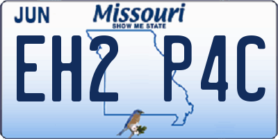 MO license plate EH2P4C