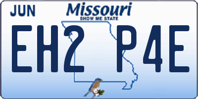 MO license plate EH2P4E
