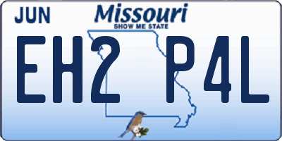 MO license plate EH2P4L