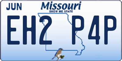 MO license plate EH2P4P