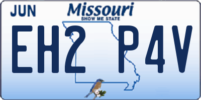 MO license plate EH2P4V