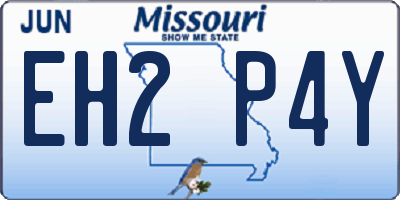 MO license plate EH2P4Y