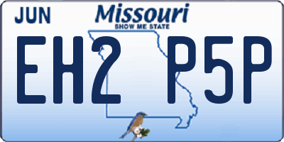 MO license plate EH2P5P