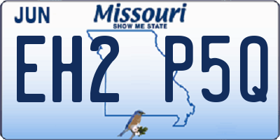 MO license plate EH2P5Q