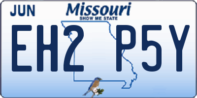 MO license plate EH2P5Y