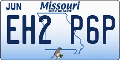 MO license plate EH2P6P