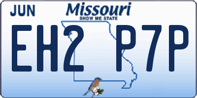 MO license plate EH2P7P