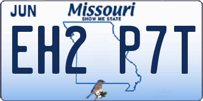 MO license plate EH2P7T