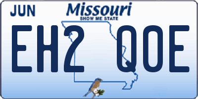 MO license plate EH2Q0E