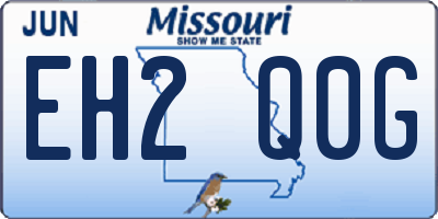 MO license plate EH2Q0G