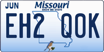 MO license plate EH2Q0K