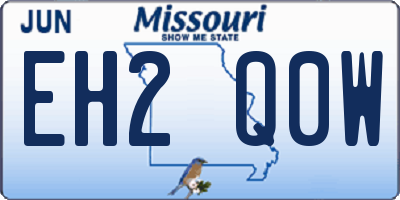 MO license plate EH2Q0W