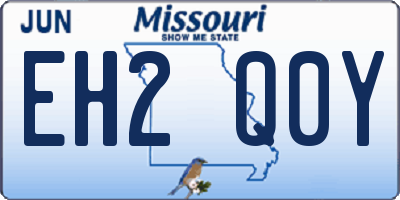 MO license plate EH2Q0Y