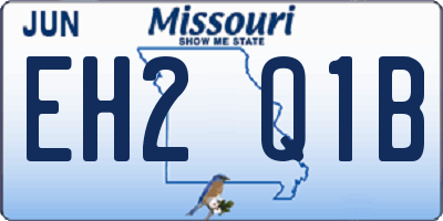 MO license plate EH2Q1B