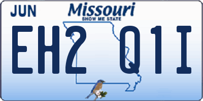 MO license plate EH2Q1I