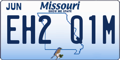 MO license plate EH2Q1M