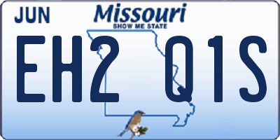 MO license plate EH2Q1S