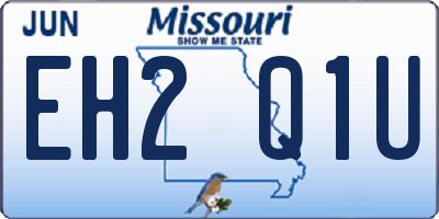 MO license plate EH2Q1U