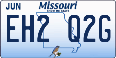 MO license plate EH2Q2G