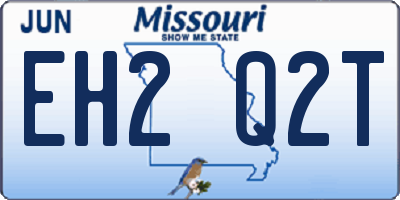 MO license plate EH2Q2T