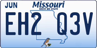MO license plate EH2Q3V