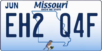 MO license plate EH2Q4F