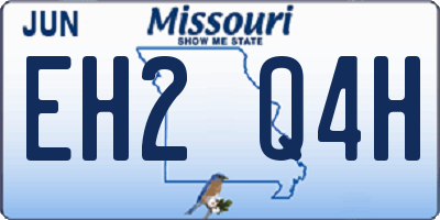 MO license plate EH2Q4H