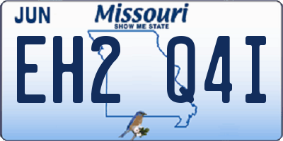 MO license plate EH2Q4I