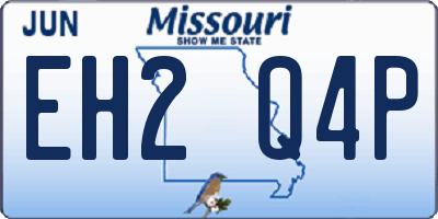 MO license plate EH2Q4P