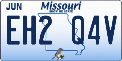 MO license plate EH2Q4V