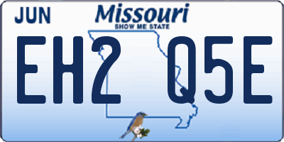 MO license plate EH2Q5E