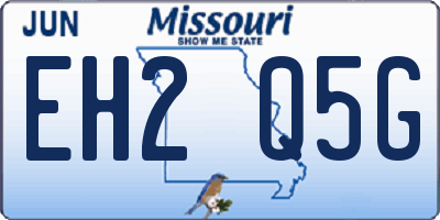 MO license plate EH2Q5G