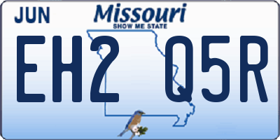 MO license plate EH2Q5R