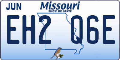 MO license plate EH2Q6E