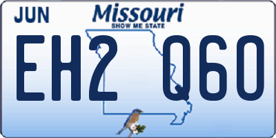 MO license plate EH2Q6O
