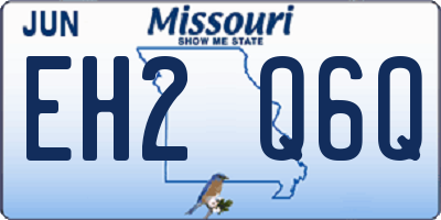 MO license plate EH2Q6Q