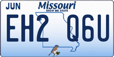 MO license plate EH2Q6U